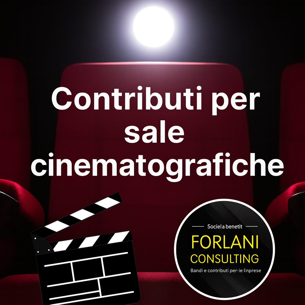 🎬 Potenziamento del circuito delle sale cinematografiche e polifunzionali – Art. 28 L. 220/2016