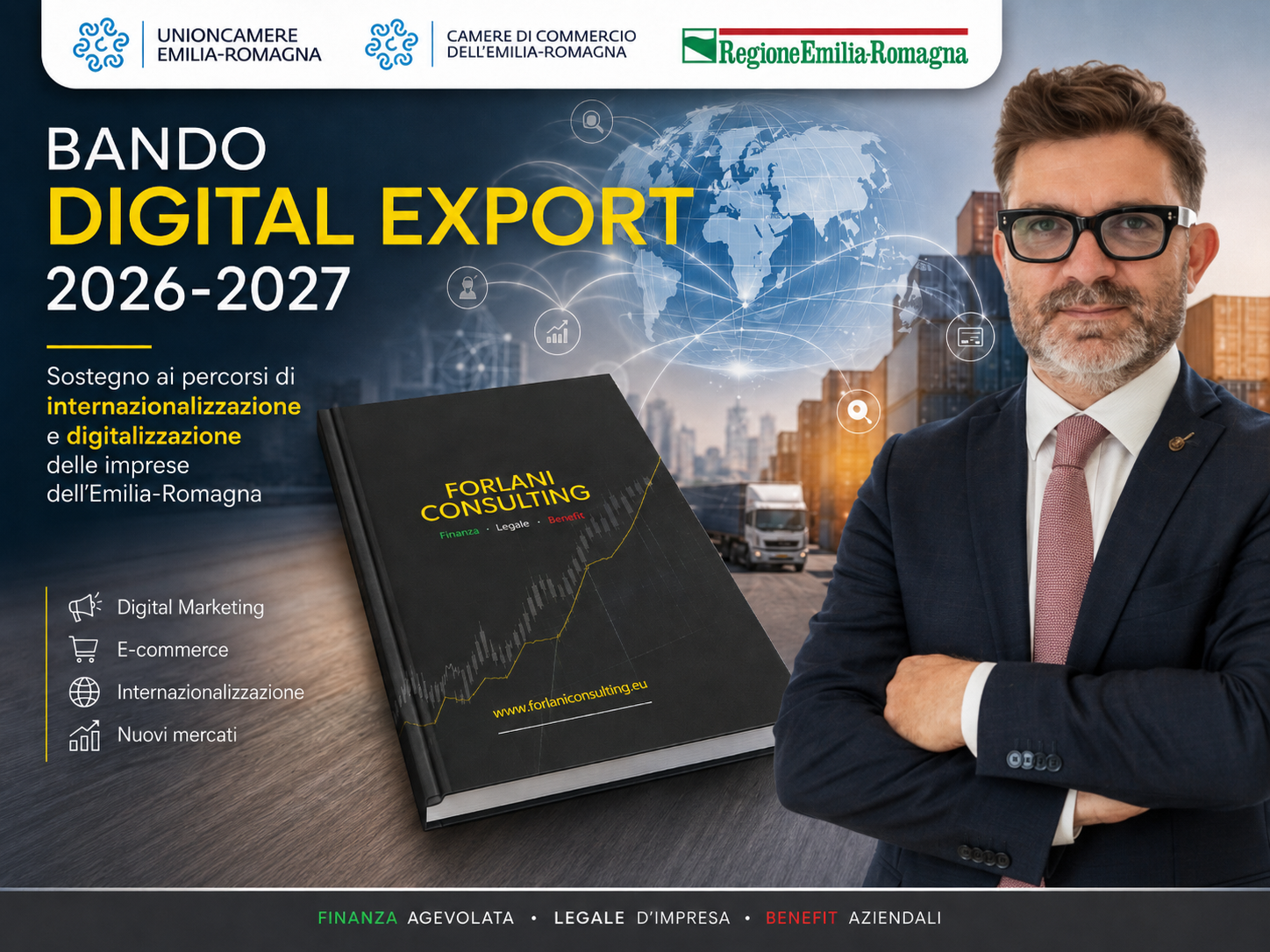 Bando “Digital Export 2026-2027”Contributi per l’internazionalizzazione digitale delle PMI dell’Emilia-Romagna